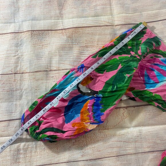 Farm Rio X Anthropologie Women's Printed V Neck Cut Out Dress - S Petite - Picture 8 of 16